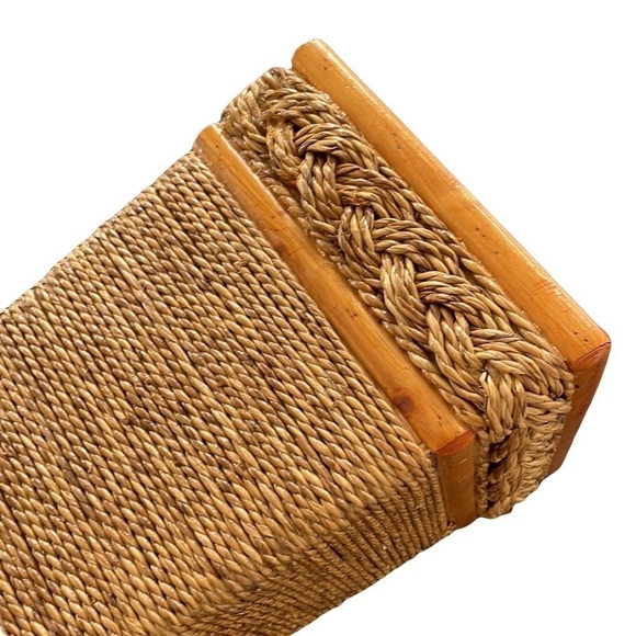 Large Rope Wrapped Wooden Vase - Picture 2 of 13